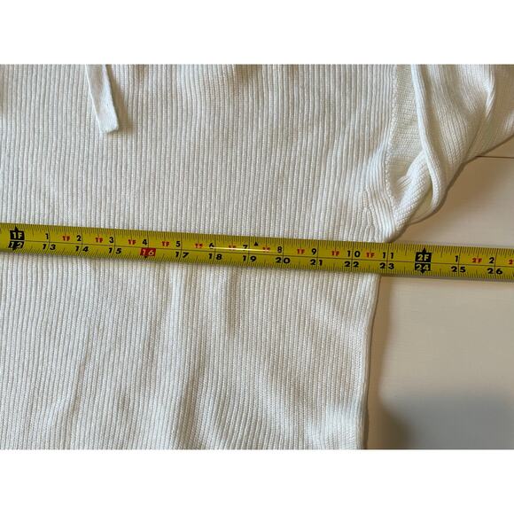T by Talbots Funnel Neck Sweater Sz S Cream Pullover Casual Minimalist Neutral - Picture 7 of 8